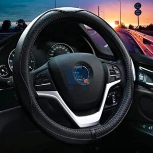 Premium Leather Steering Wheel Cover_ Universal Genuine Leather, Breathable, Anti-Slip in Ontario Canada